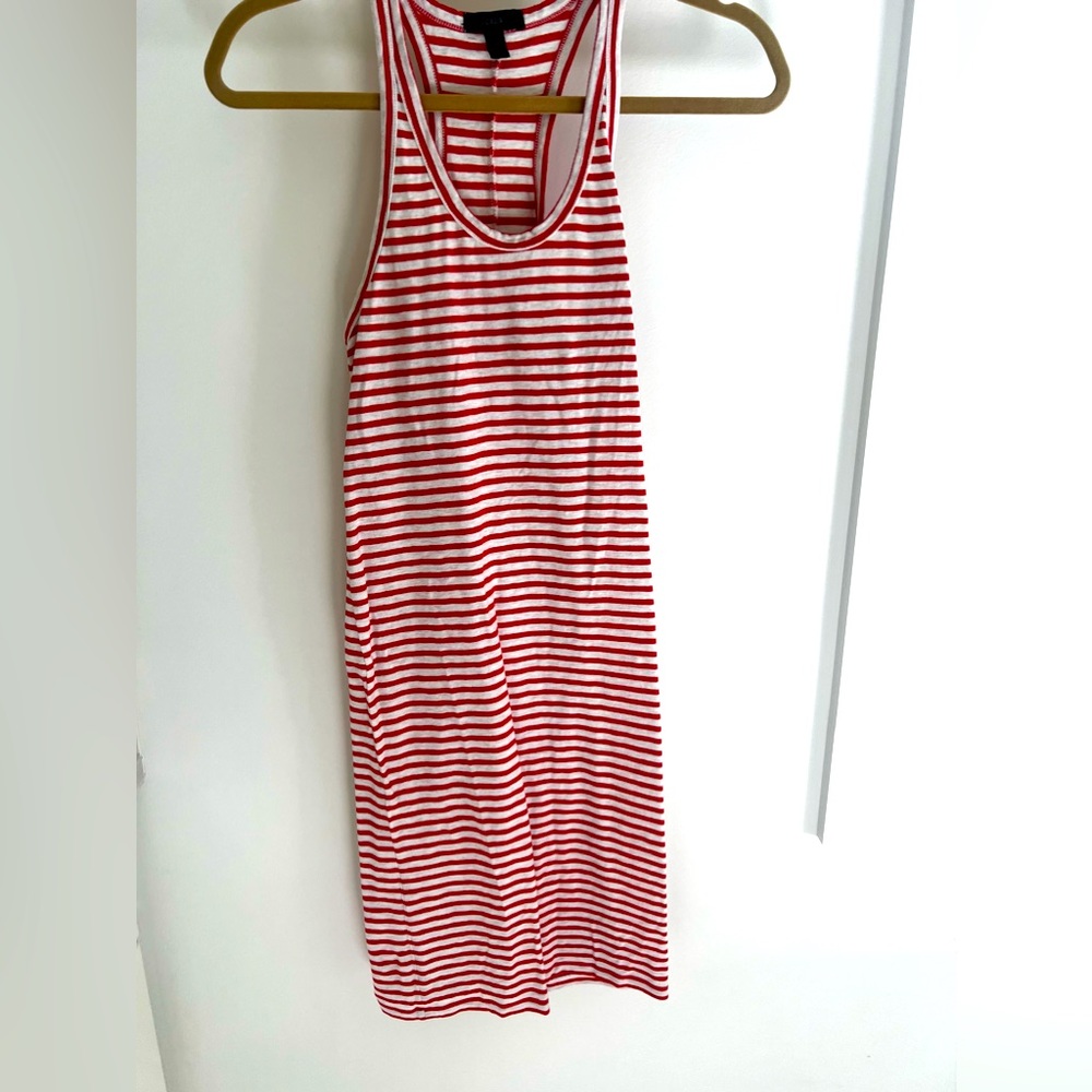 Red and White stripe tank dress